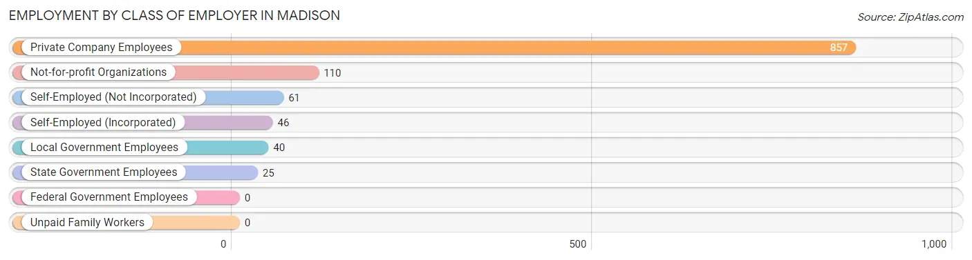 Employment by Class of Employer in Madison