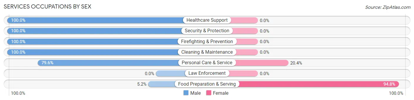 Services Occupations by Sex in Malabar