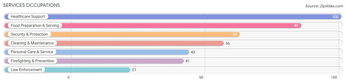 Services Occupations in Mims