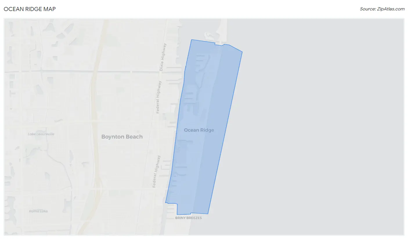 Ocean Ridge Map