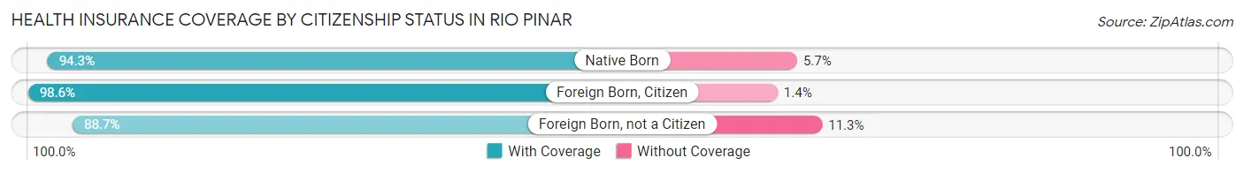 Health Insurance Coverage by Citizenship Status in Rio Pinar