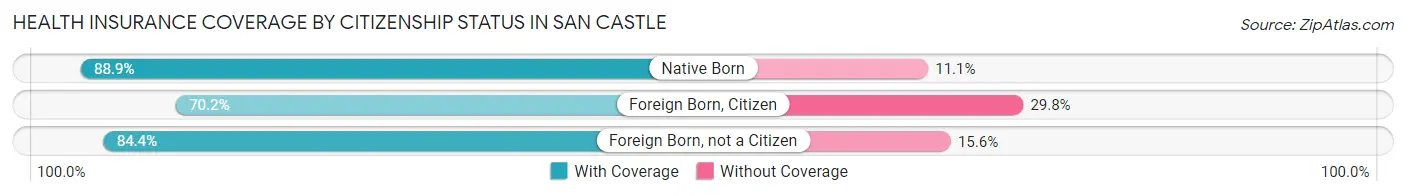 Health Insurance Coverage by Citizenship Status in San Castle