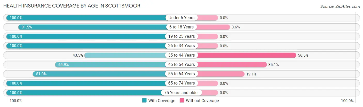 Health Insurance Coverage by Age in Scottsmoor