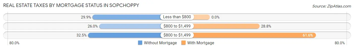 Real Estate Taxes by Mortgage Status in Sopchoppy
