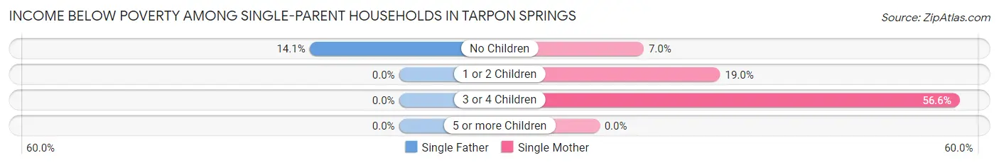 Income Below Poverty Among Single-Parent Households in Tarpon Springs