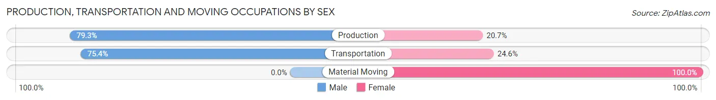 Production, Transportation and Moving Occupations by Sex in Vamo