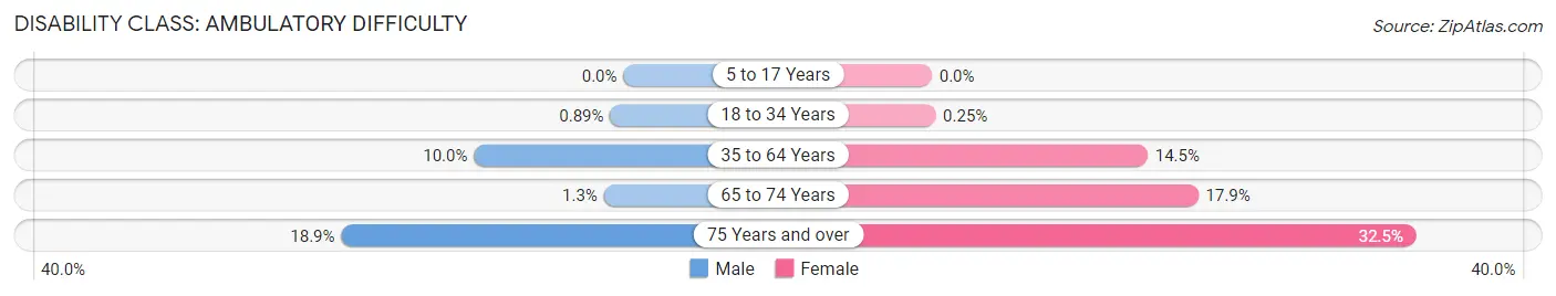 Disability in Warrington: <span>Ambulatory Difficulty</span>