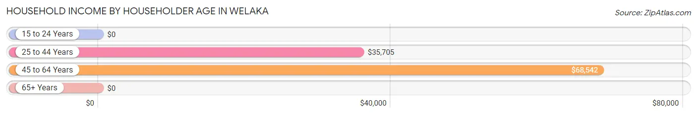 Household Income by Householder Age in Welaka