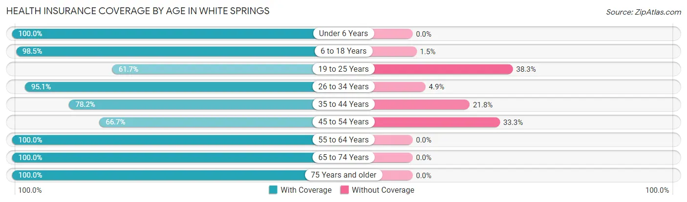 Health Insurance Coverage by Age in White Springs