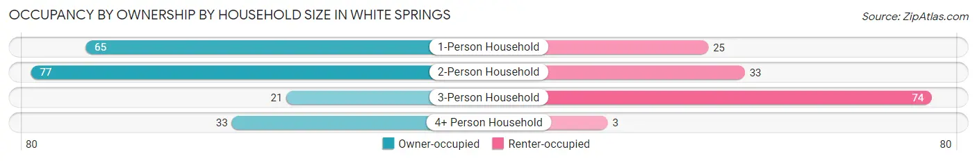 Occupancy by Ownership by Household Size in White Springs