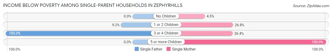 Income Below Poverty Among Single-Parent Households in Zephyrhills