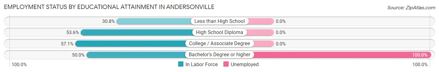 Employment Status by Educational Attainment in Andersonville