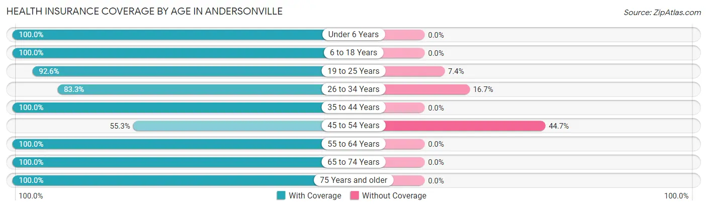 Health Insurance Coverage by Age in Andersonville