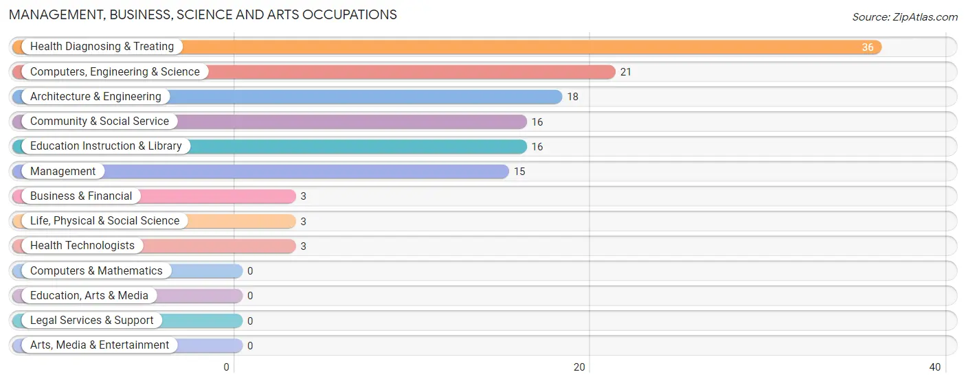 Management, Business, Science and Arts Occupations in Aragon