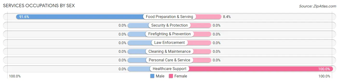 Services Occupations by Sex in Argyle