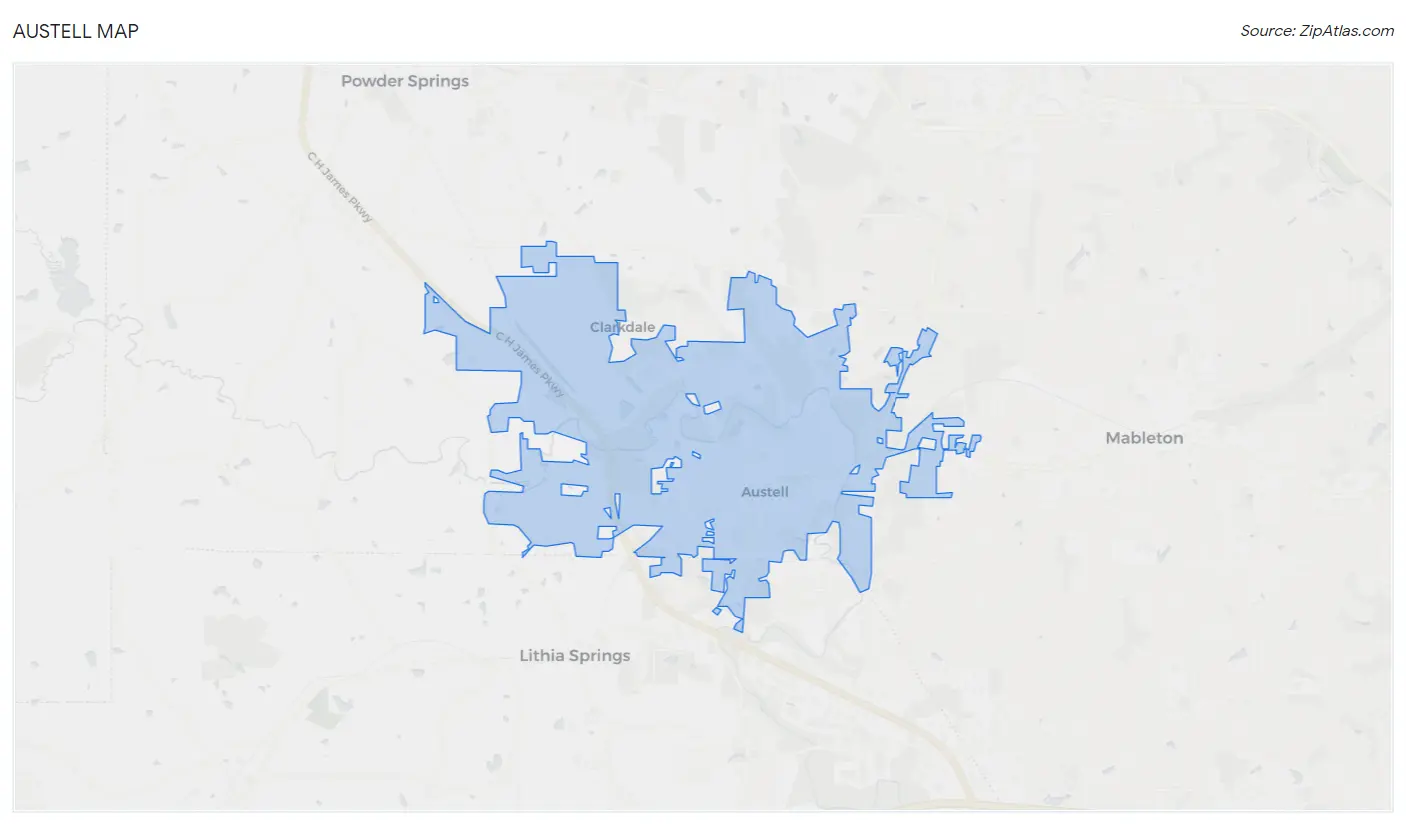 Austell Map