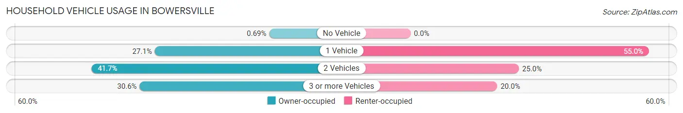 Household Vehicle Usage in Bowersville
