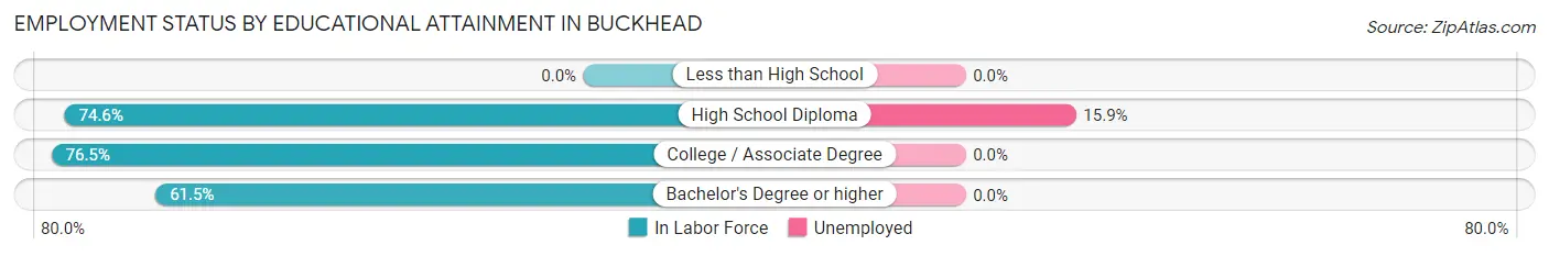 Employment Status by Educational Attainment in Buckhead