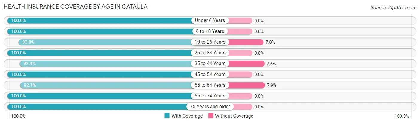 Health Insurance Coverage by Age in Cataula