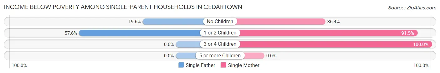Income Below Poverty Among Single-Parent Households in Cedartown