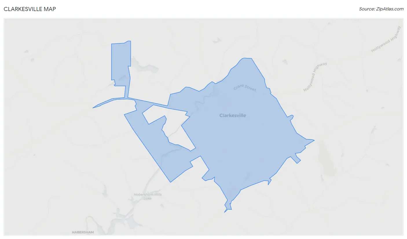 Clarkesville Map