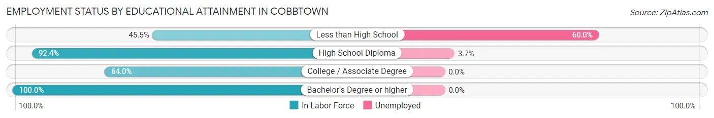 Employment Status by Educational Attainment in Cobbtown