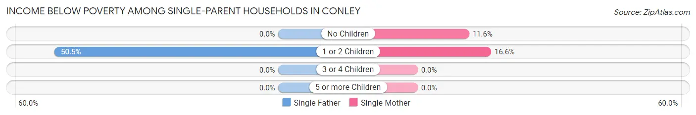Income Below Poverty Among Single-Parent Households in Conley