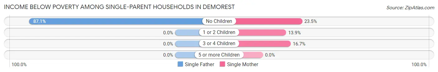 Income Below Poverty Among Single-Parent Households in Demorest