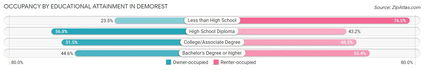 Occupancy by Educational Attainment in Demorest