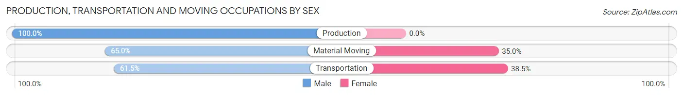 Production, Transportation and Moving Occupations by Sex in Dexter