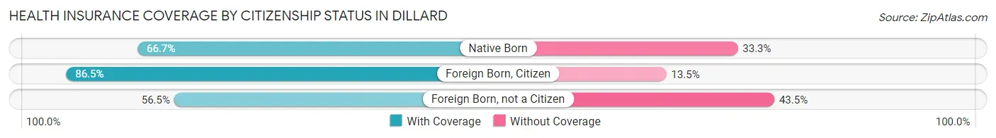 Health Insurance Coverage by Citizenship Status in Dillard