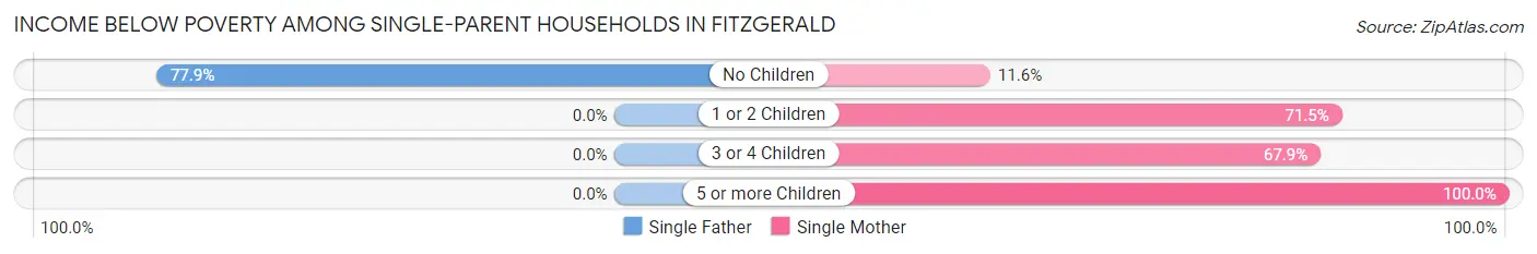 Income Below Poverty Among Single-Parent Households in Fitzgerald