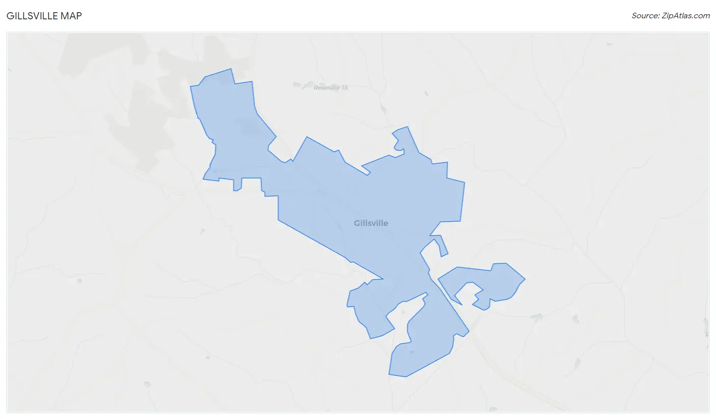 Gillsville Map