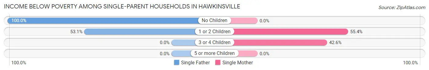 Income Below Poverty Among Single-Parent Households in Hawkinsville