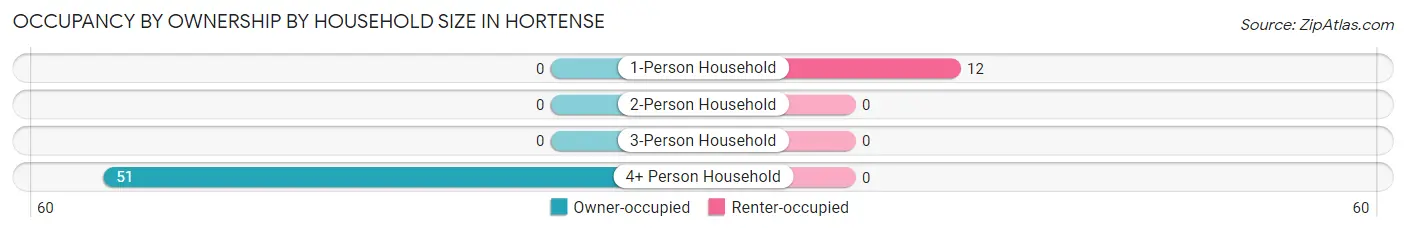 Occupancy by Ownership by Household Size in Hortense