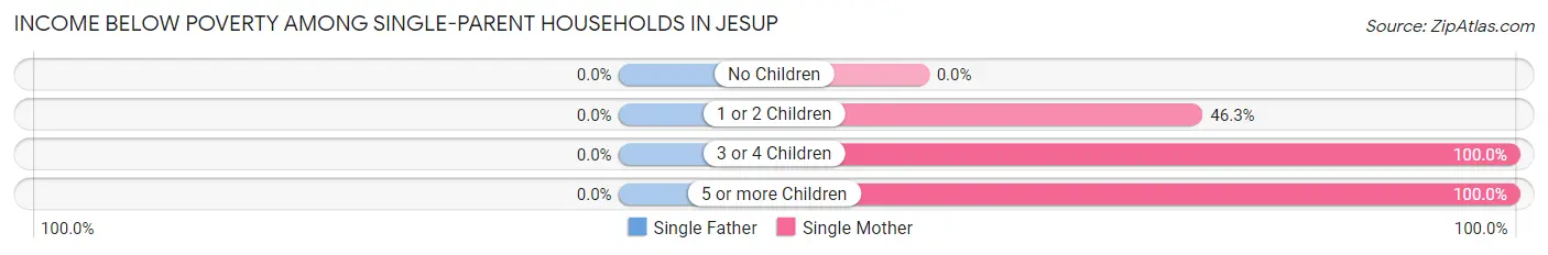 Income Below Poverty Among Single-Parent Households in Jesup