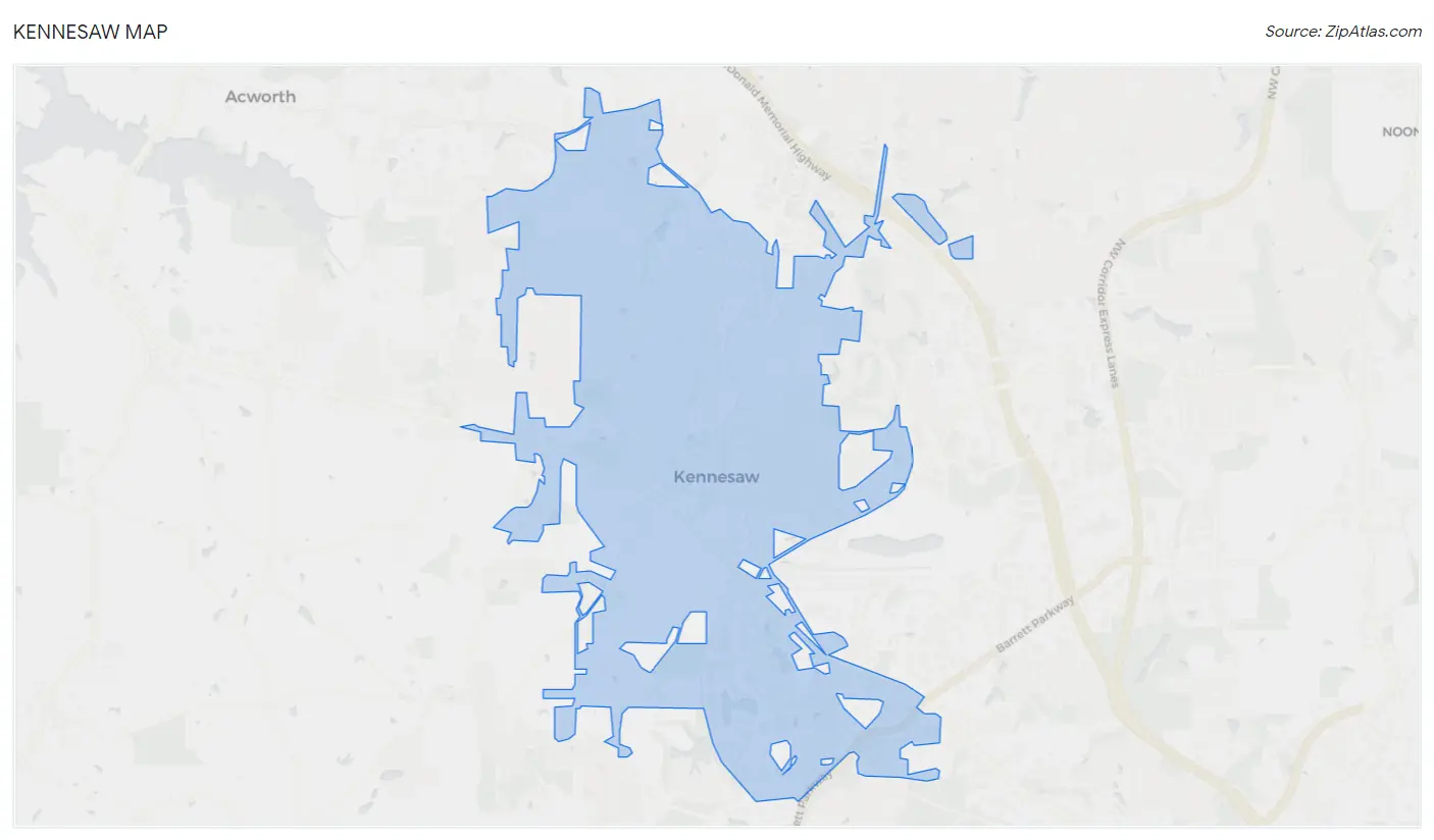 Kennesaw Map