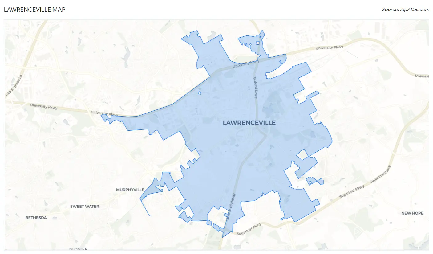 Lawrenceville Map