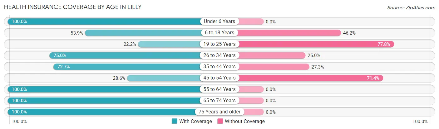 Health Insurance Coverage by Age in Lilly