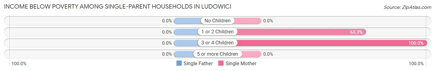 Income Below Poverty Among Single-Parent Households in Ludowici