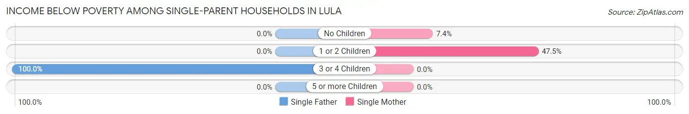Income Below Poverty Among Single-Parent Households in Lula