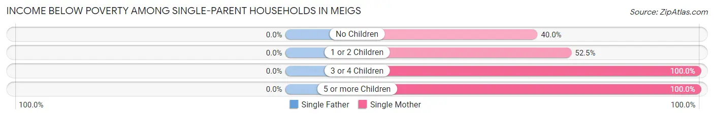 Income Below Poverty Among Single-Parent Households in Meigs