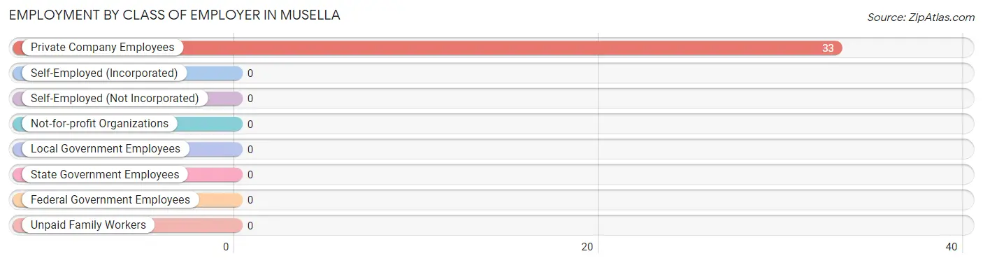 Employment by Class of Employer in Musella