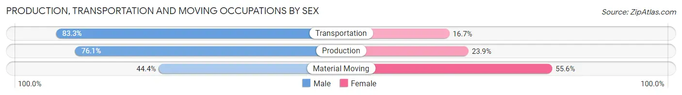 Production, Transportation and Moving Occupations by Sex in Newborn