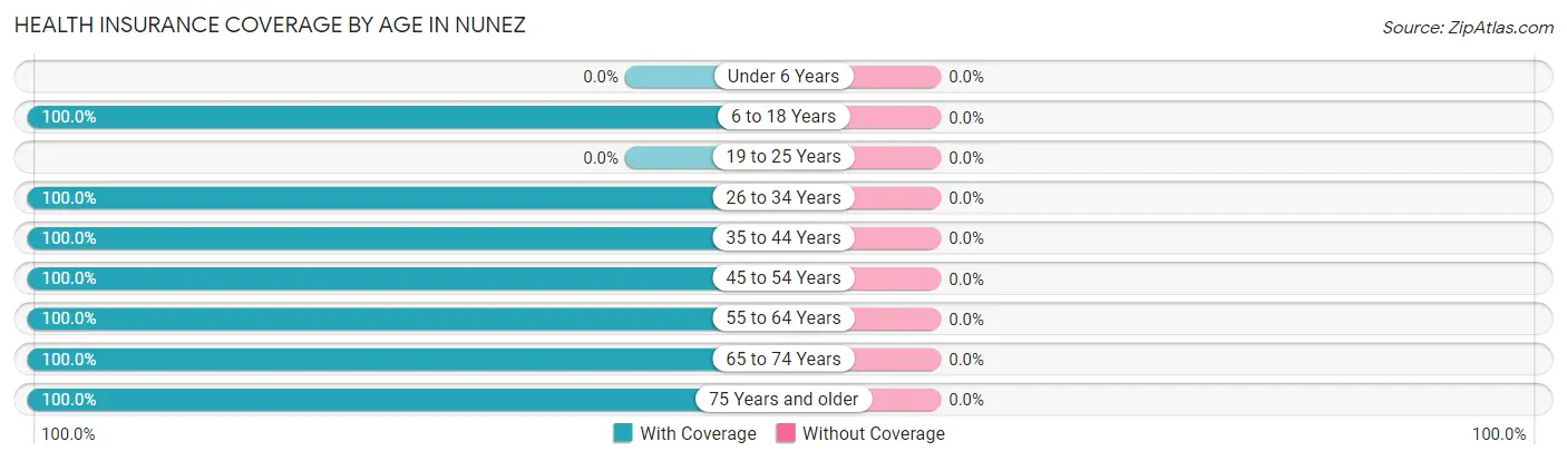 Health Insurance Coverage by Age in Nunez