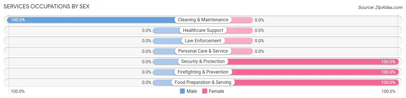 Services Occupations by Sex in Portal