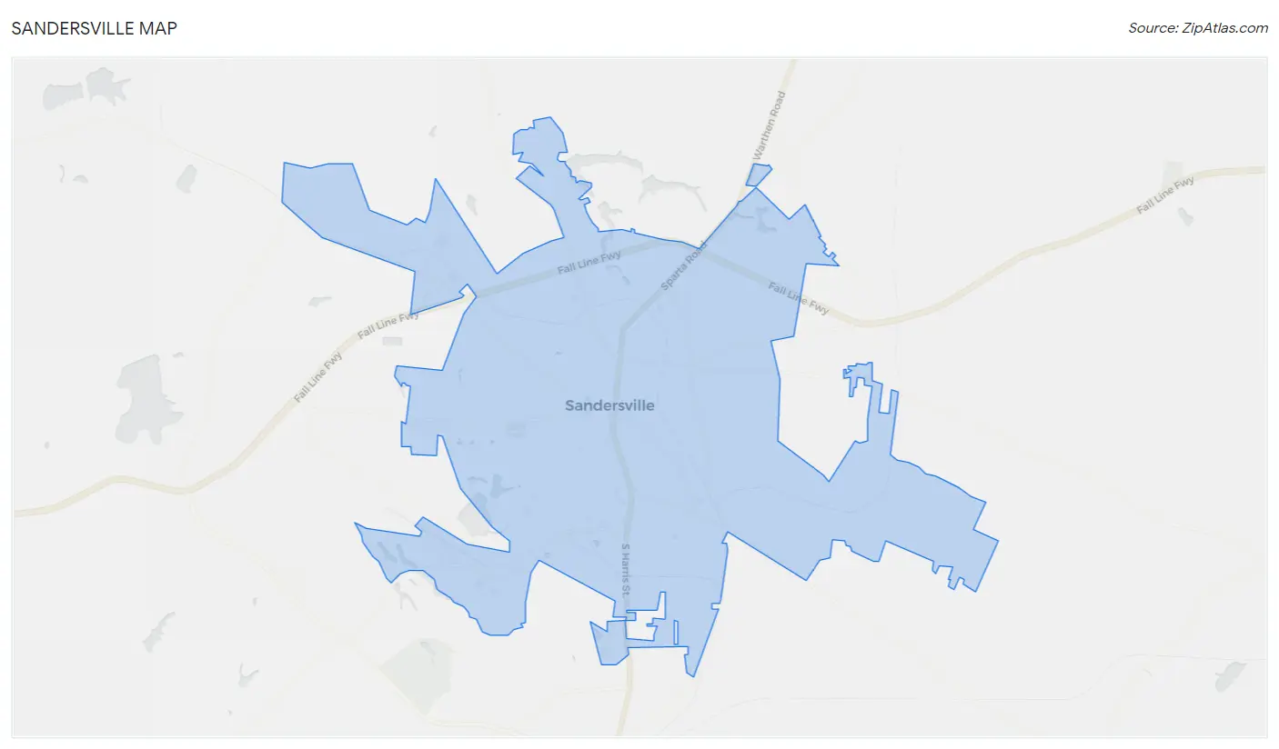 Sandersville Map