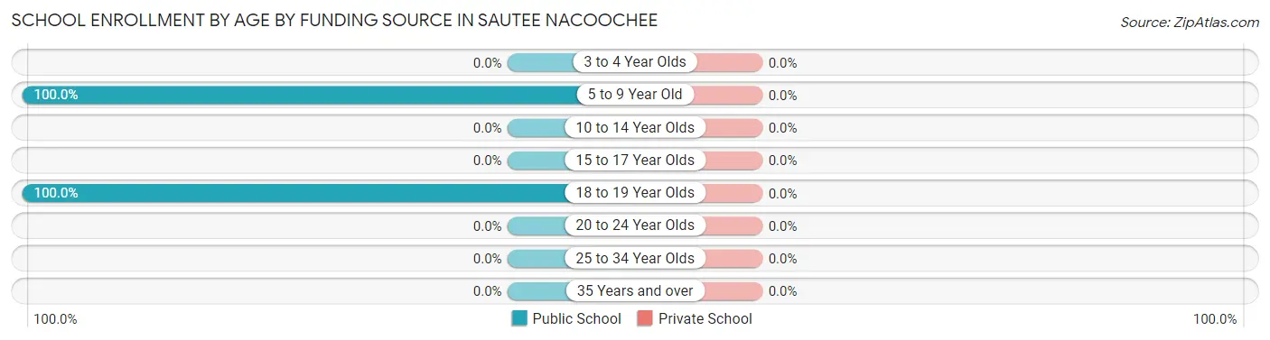 School Enrollment by Age by Funding Source in Sautee Nacoochee