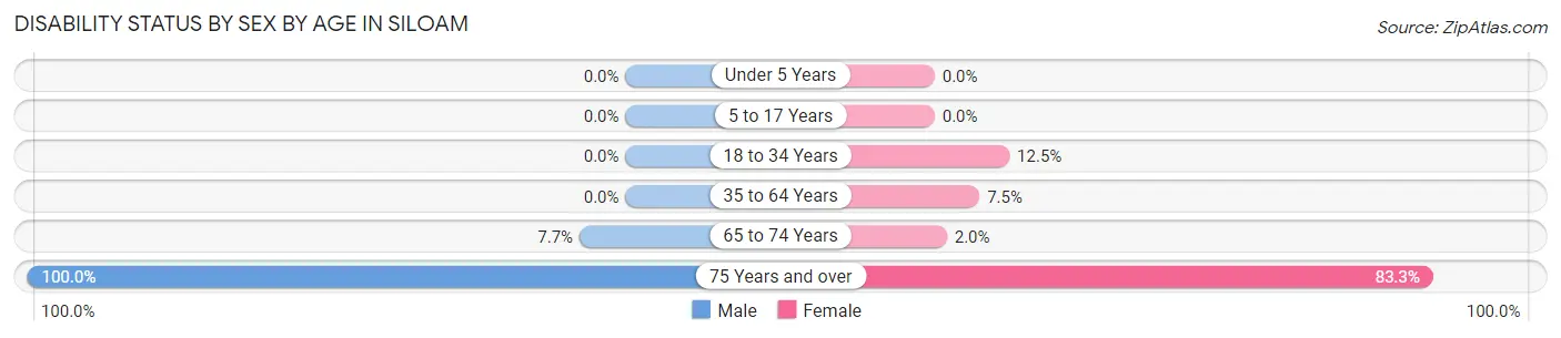 Disability Status by Sex by Age in Siloam