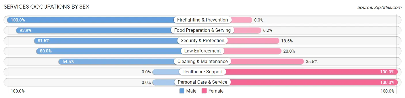 Services Occupations by Sex in Soperton